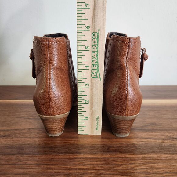 Cole Haan Grand OS Tan Leather Hadlyn Zip Ankle Boots Bootie 6.5 - Picture 6 of 10